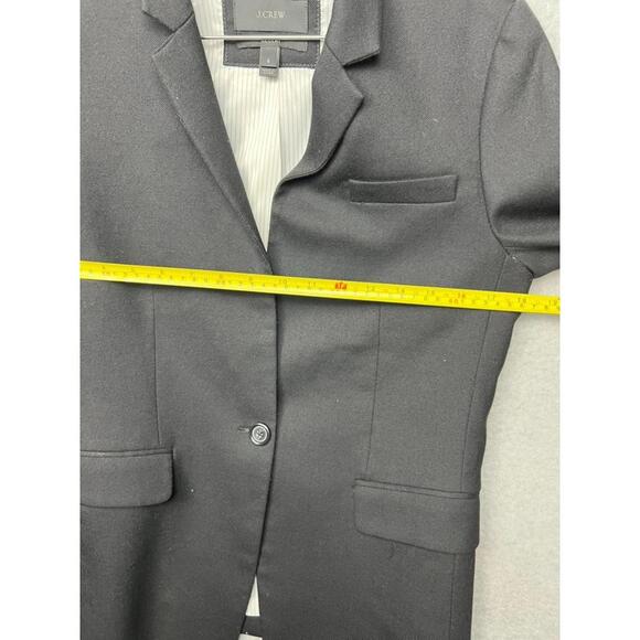 J.Crew Womens 6 Regent Black Wool Single Button Blazer Jacket Career Office Prep - Picture 4 of 11